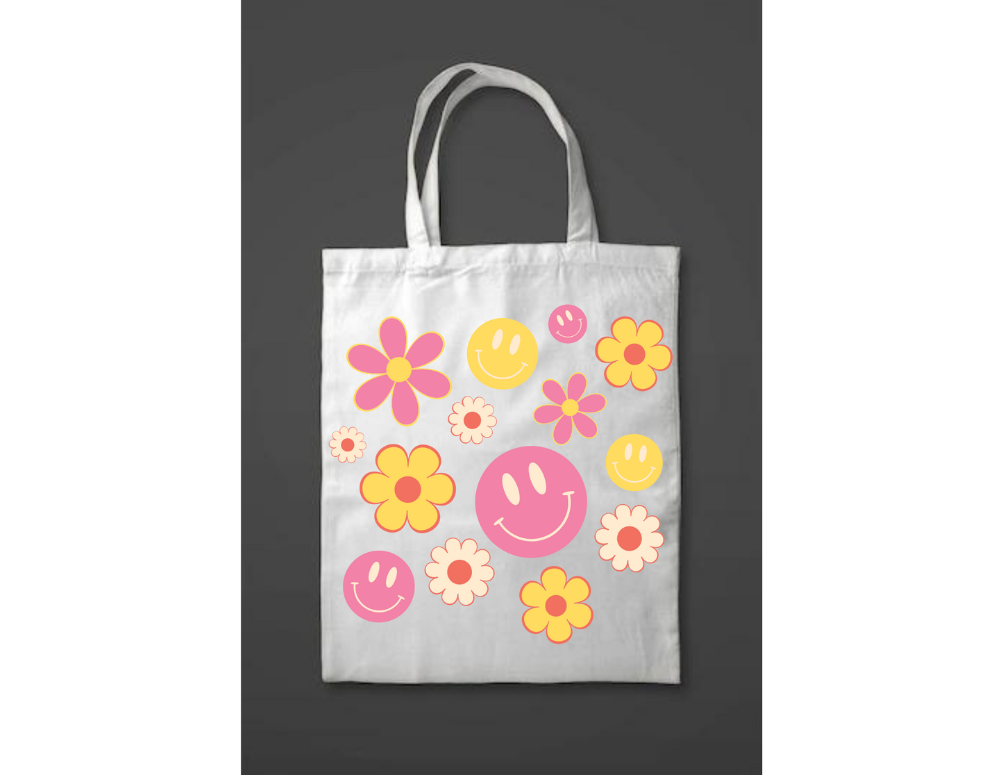 flower smiles tote bag