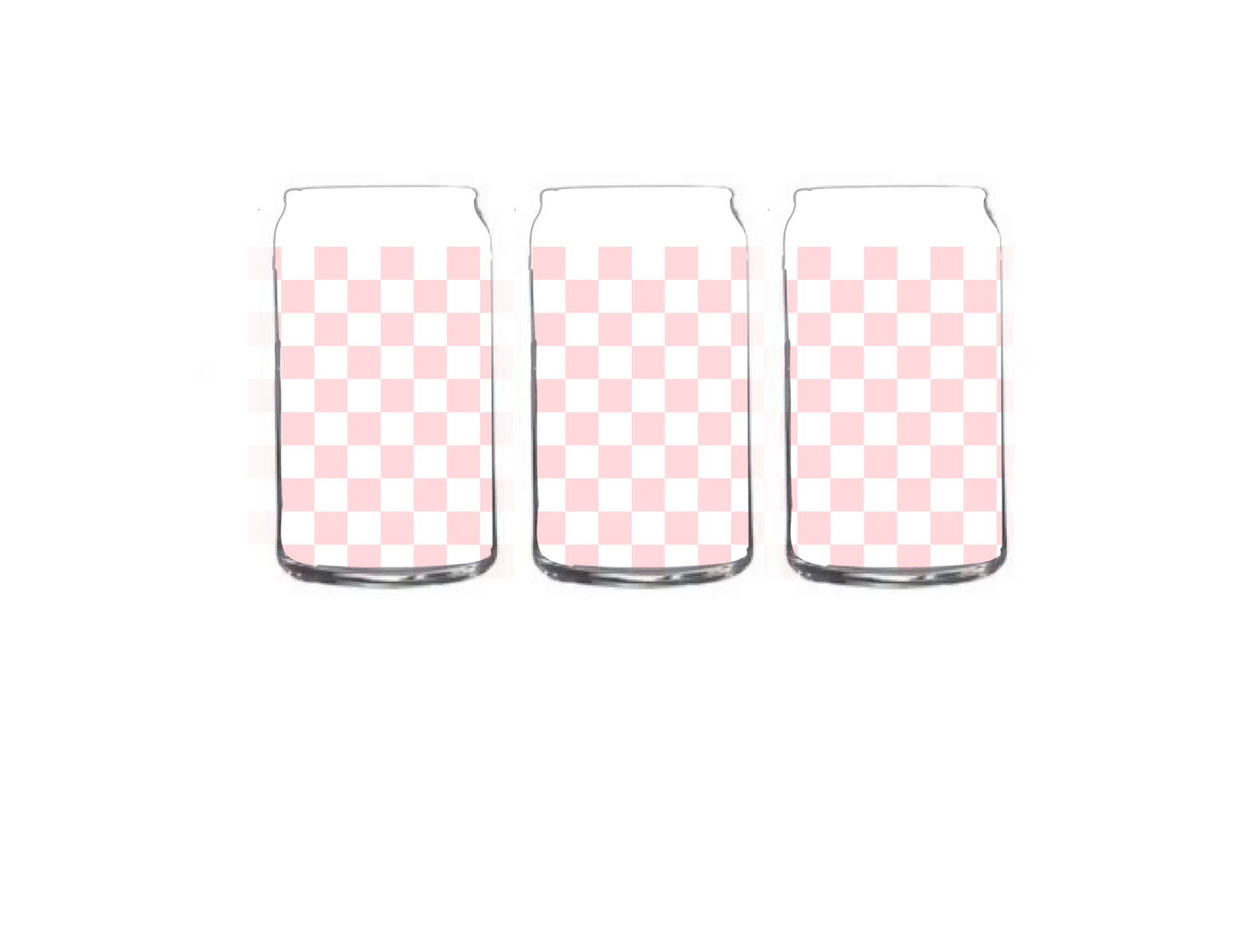 pink checkered print