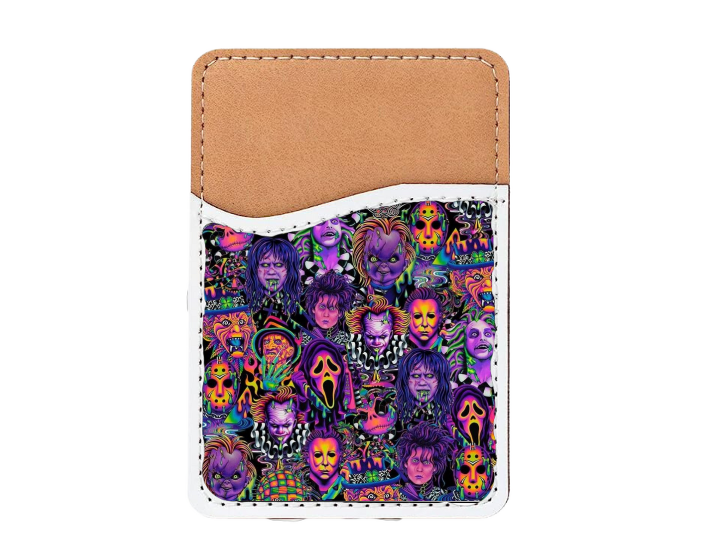 uv horror faces phone wallet