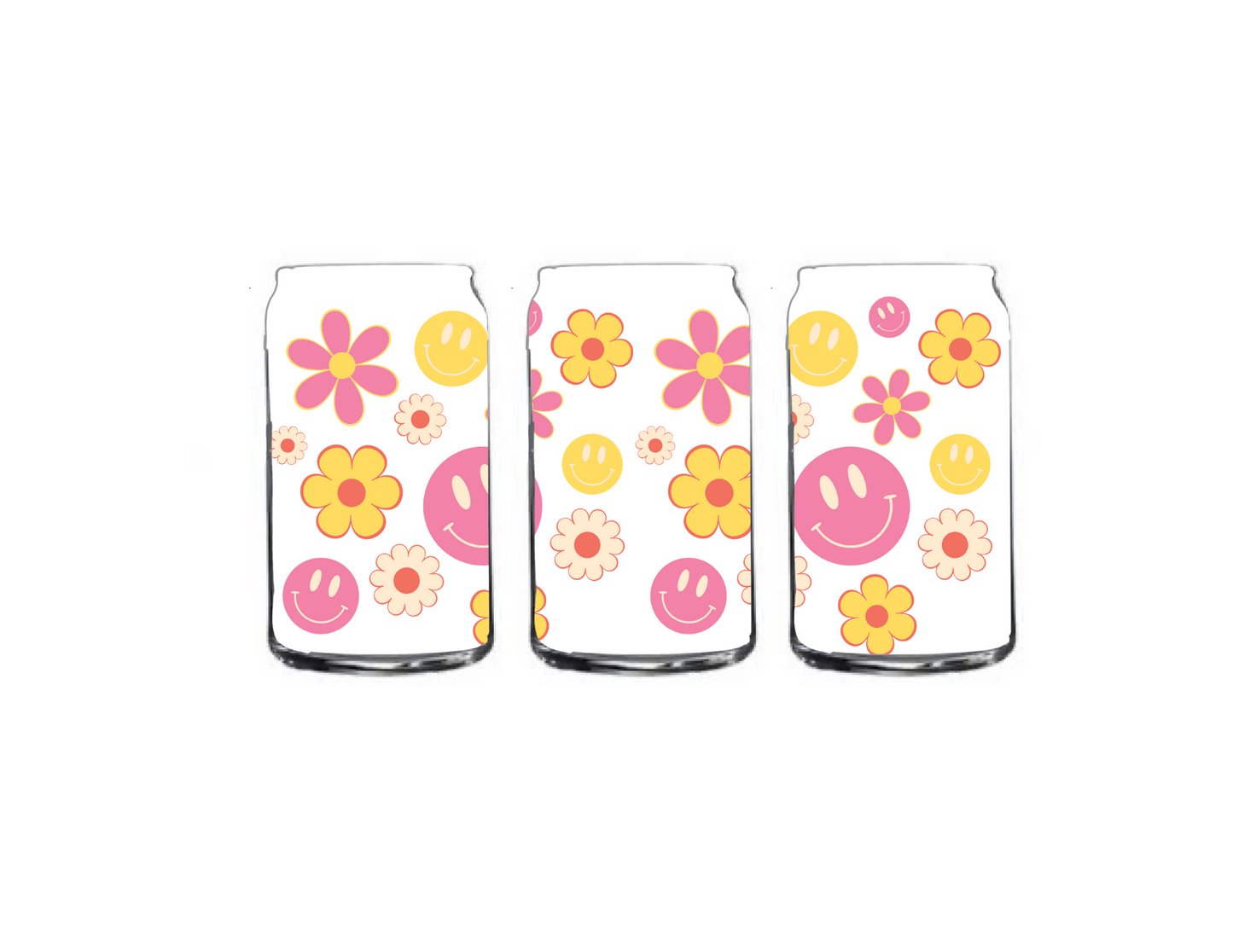 pink and yellow smiley face