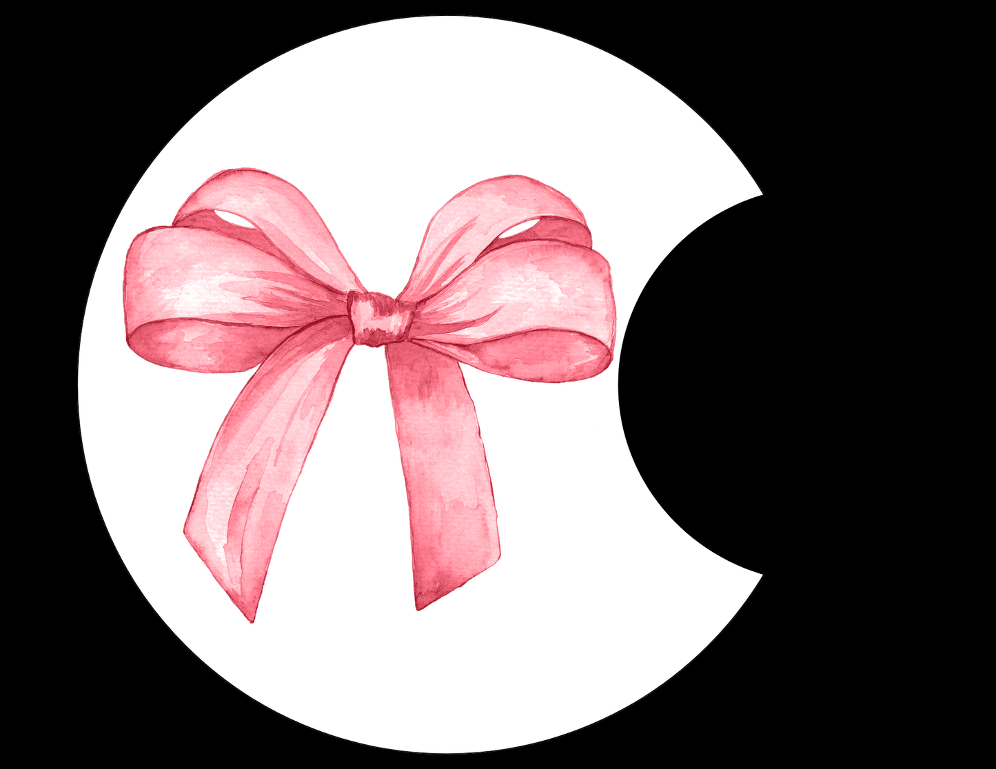 pink bow car coaster 2 pack