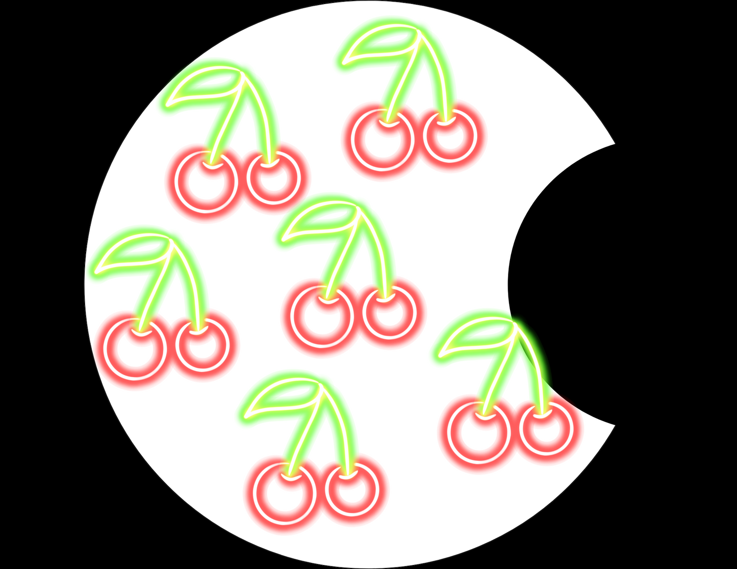 neon cherry car coaster 2 pack