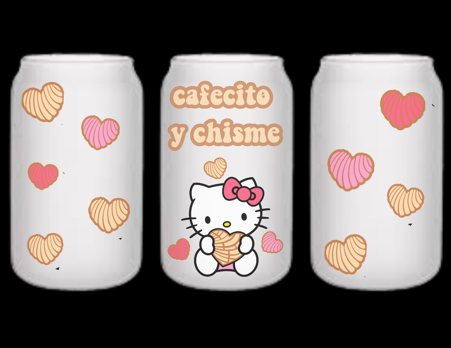 Cafecito y chisme cup glass can cup