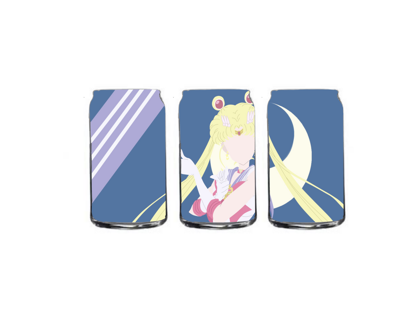 sailor moon 16 oz glass can