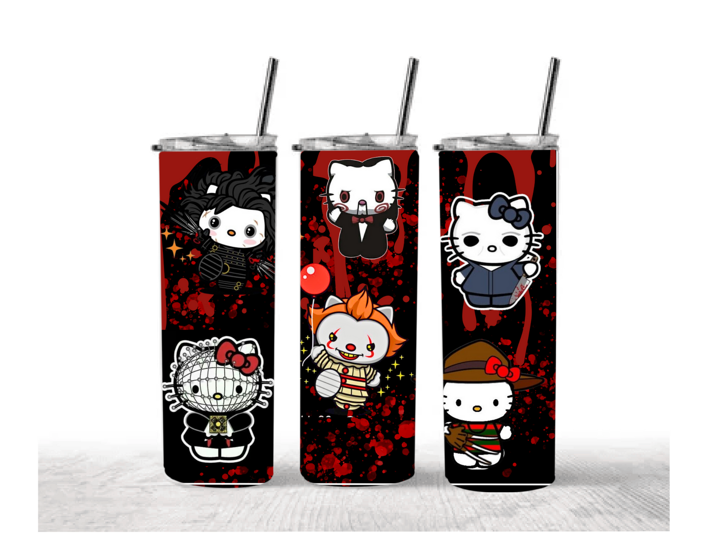 Scary kitty 20 oz tumbler
