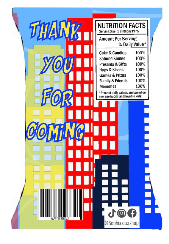 Custom chip bags