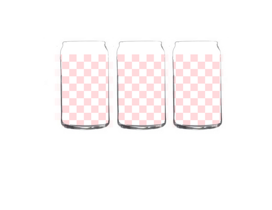 pink checkered print